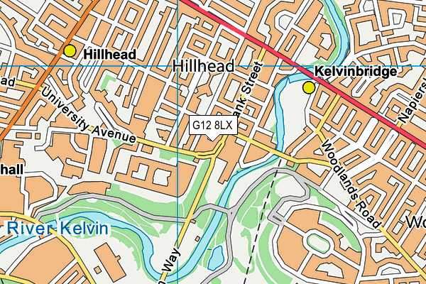 G12 8LX map - OS VectorMap District (Ordnance Survey) G12 8LX map - OS VectorMap District (Ordnance Survey)