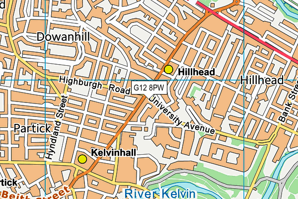 G12 8PW map - OS VectorMap District (Ordnance Survey) G12 8PW map - OS VectorMap District (Ordnance Survey)