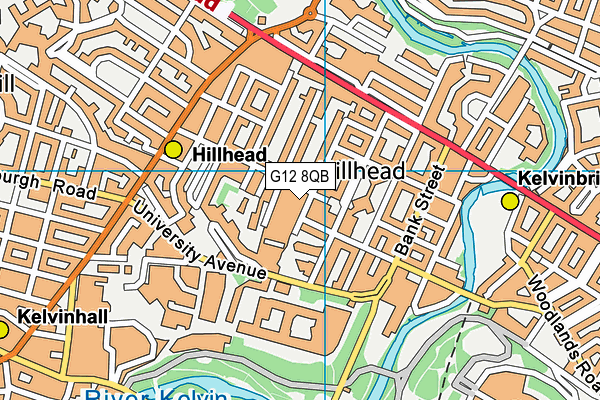 G12 8QB map - OS VectorMap District (Ordnance Survey) G12 8QB map - OS VectorMap District (Ordnance Survey)