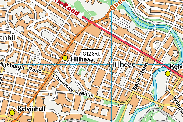 G12 8RU map - OS VectorMap District (Ordnance Survey) G12 8RU map - OS VectorMap District (Ordnance Survey)