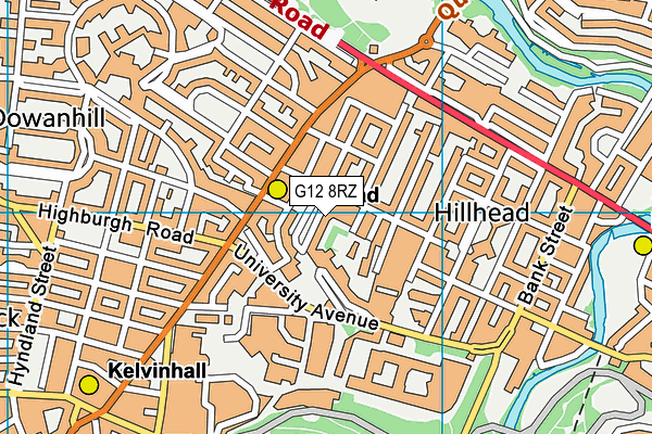 G12 8RZ map - OS VectorMap District (Ordnance Survey) G12 8RZ map - OS VectorMap District (Ordnance Survey)