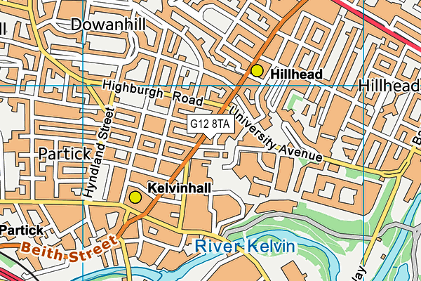 G12 8TA map - OS VectorMap District (Ordnance Survey) G12 8TA map - OS VectorMap District (Ordnance Survey)