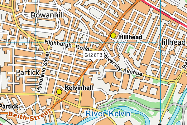G12 8TB map - OS VectorMap District (Ordnance Survey) G12 8TB map - OS VectorMap District (Ordnance Survey)
