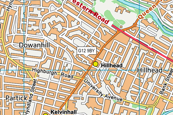 G12 9BY map - OS VectorMap District (Ordnance Survey) G12 9BY map - OS VectorMap District (Ordnance Survey)