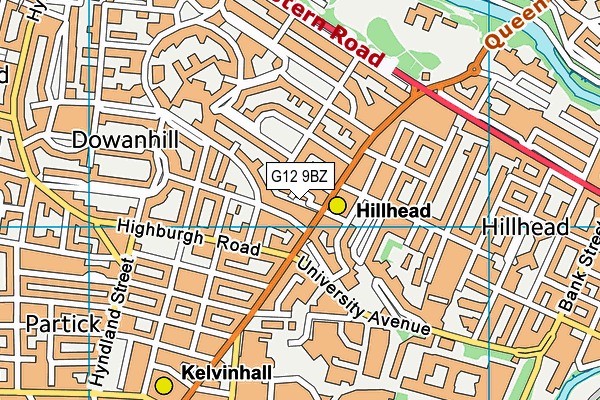 G12 9BZ map - OS VectorMap District (Ordnance Survey) G12 9BZ map - OS VectorMap District (Ordnance Survey)