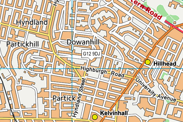 G12 9DJ map - OS VectorMap District (Ordnance Survey) G12 9DJ map - OS VectorMap District (Ordnance Survey)