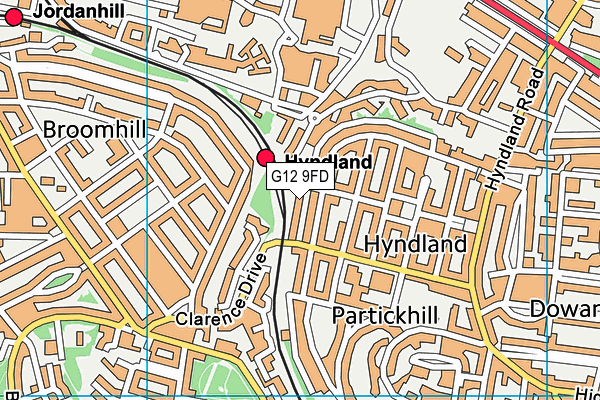G12 9FD map - OS VectorMap District (Ordnance Survey) G12 9FD map - OS VectorMap District (Ordnance Survey)
