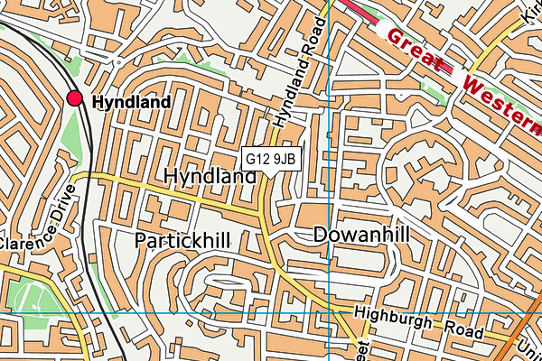 G12 9JB map - OS VectorMap District (Ordnance Survey) G12 9JB map - OS VectorMap District (Ordnance Survey)