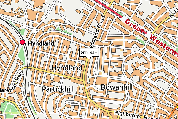 G12 9JE map - OS VectorMap District (Ordnance Survey) G12 9JE map - OS VectorMap District (Ordnance Survey)