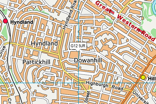 G12 9JR map - OS VectorMap District (Ordnance Survey) G12 9JR map - OS VectorMap District (Ordnance Survey)