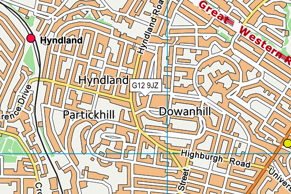 G12 9JZ map - OS VectorMap District (Ordnance Survey) G12 9JZ map - OS VectorMap District (Ordnance Survey)