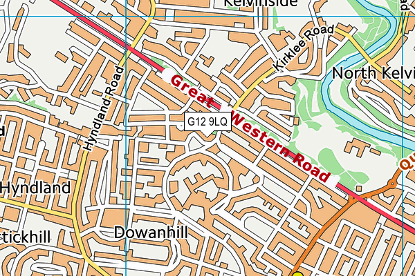 G12 9LQ map - OS VectorMap District (Ordnance Survey) G12 9LQ map - OS VectorMap District (Ordnance Survey)