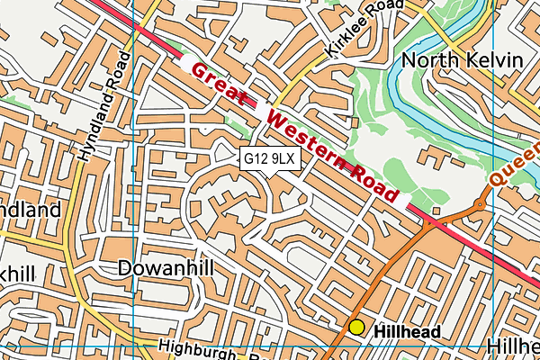 G12 9LX map - OS VectorMap District (Ordnance Survey) G12 9LX map - OS VectorMap District (Ordnance Survey)