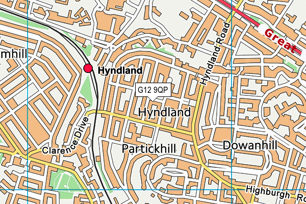 G12 9QP map - OS VectorMap District (Ordnance Survey) G12 9QP map - OS VectorMap District (Ordnance Survey)