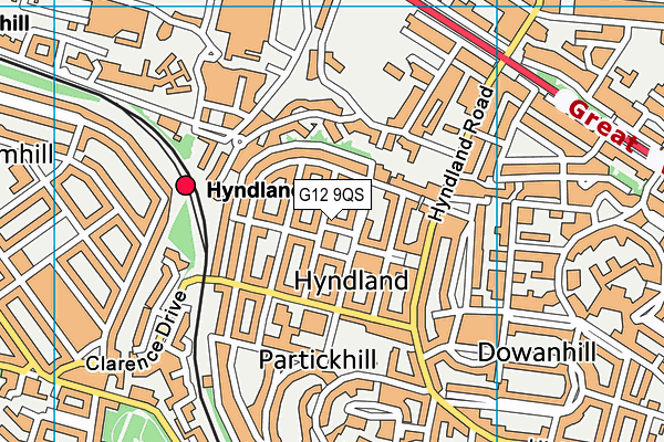 G12 9QS map - OS VectorMap District (Ordnance Survey) G12 9QS map - OS VectorMap District (Ordnance Survey)