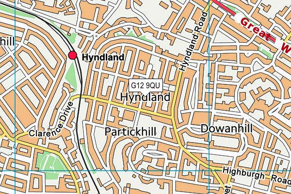 G12 9QU map - OS VectorMap District (Ordnance Survey) G12 9QU map - OS VectorMap District (Ordnance Survey)