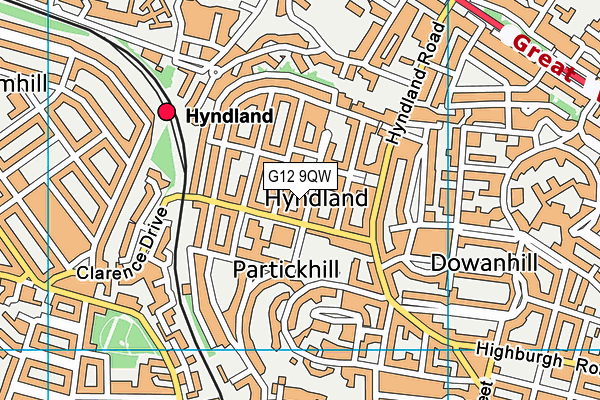 G12 9QW map - OS VectorMap District (Ordnance Survey) G12 9QW map - OS VectorMap District (Ordnance Survey)