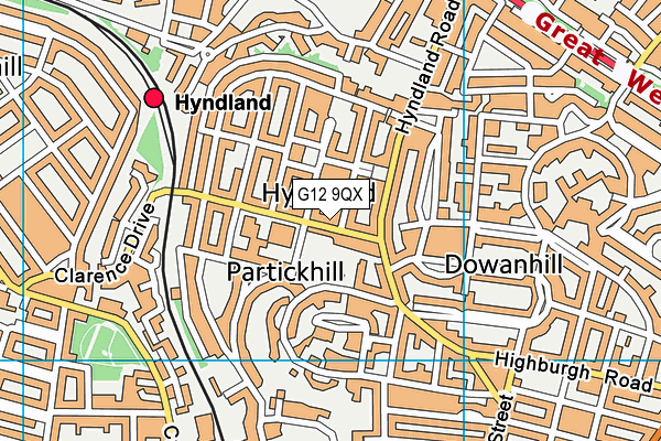 G12 9QX map - OS VectorMap District (Ordnance Survey) G12 9QX map - OS VectorMap District (Ordnance Survey)