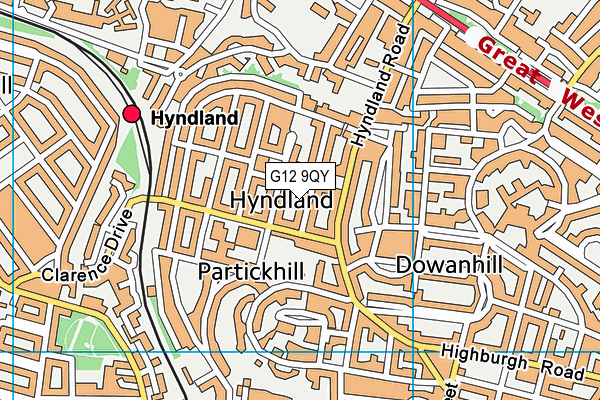 G12 9QY map - OS VectorMap District (Ordnance Survey) G12 9QY map - OS VectorMap District (Ordnance Survey)
