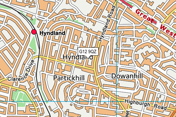 G12 9QZ map - OS VectorMap District (Ordnance Survey) G12 9QZ map - OS VectorMap District (Ordnance Survey)