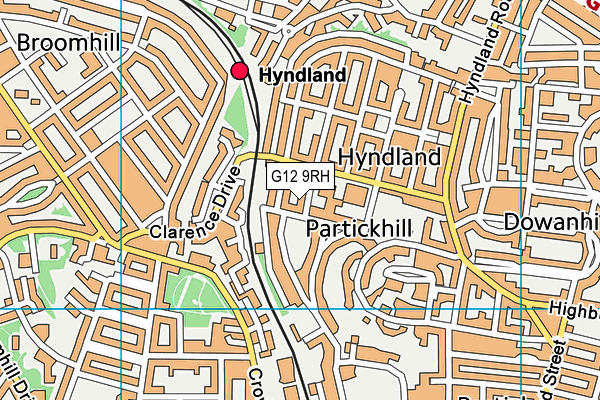 G12 9RH map - OS VectorMap District (Ordnance Survey) G12 9RH map - OS VectorMap District (Ordnance Survey)