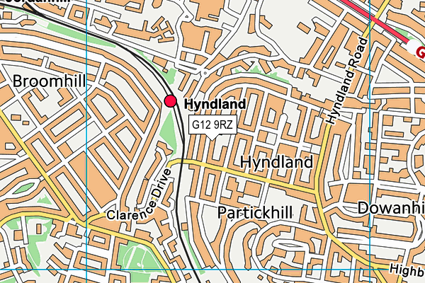G12 9RZ map - OS VectorMap District (Ordnance Survey) G12 9RZ map - OS VectorMap District (Ordnance Survey)