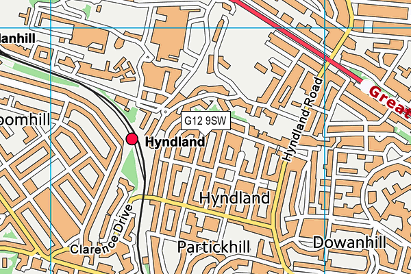 G12 9SW map - OS VectorMap District (Ordnance Survey) G12 9SW map - OS VectorMap District (Ordnance Survey)