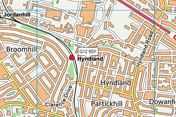 G12 9SY map - OS VectorMap District (Ordnance Survey) G12 9SY map - OS VectorMap District (Ordnance Survey)