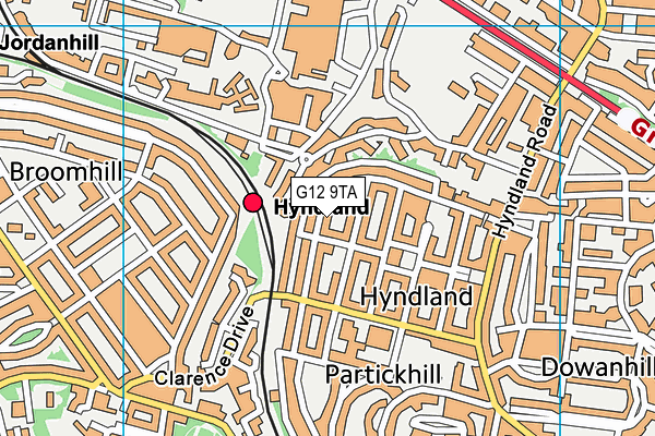 G12 9TA map - OS VectorMap District (Ordnance Survey) G12 9TA map - OS VectorMap District (Ordnance Survey)