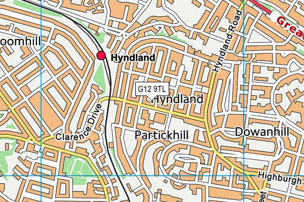 G12 9TL map - OS VectorMap District (Ordnance Survey) G12 9TL map - OS VectorMap District (Ordnance Survey)