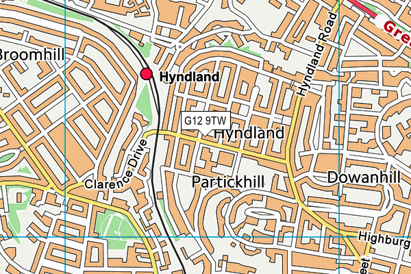 G12 9TW map - OS VectorMap District (Ordnance Survey) G12 9TW map - OS VectorMap District (Ordnance Survey)