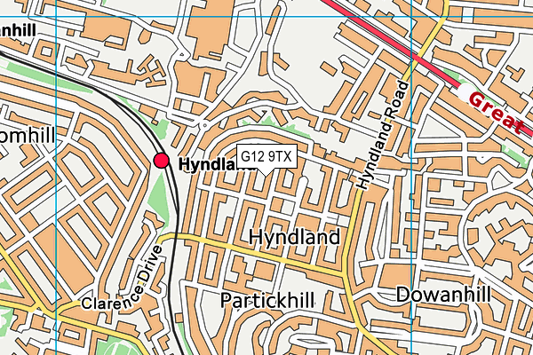 G12 9TX map - OS VectorMap District (Ordnance Survey) G12 9TX map - OS VectorMap District (Ordnance Survey)