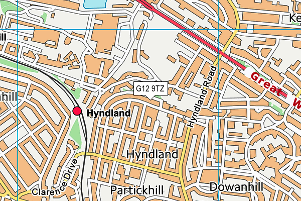 G12 9TZ map - OS VectorMap District (Ordnance Survey) G12 9TZ map - OS VectorMap District (Ordnance Survey)