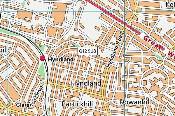 G12 9UB map - OS VectorMap District (Ordnance Survey) G12 9UB map - OS VectorMap District (Ordnance Survey)