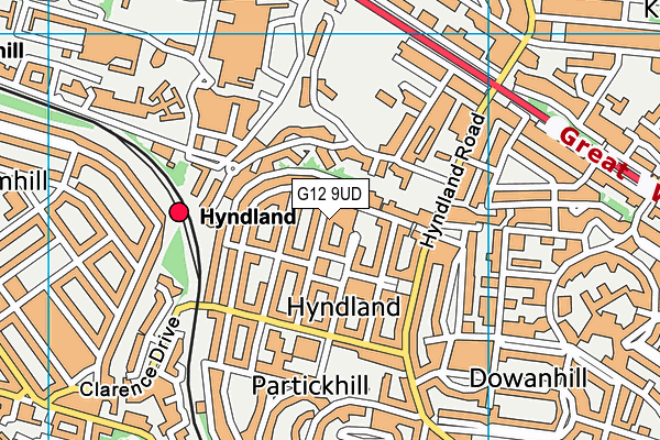 G12 9UD map - OS VectorMap District (Ordnance Survey) G12 9UD map - OS VectorMap District (Ordnance Survey)