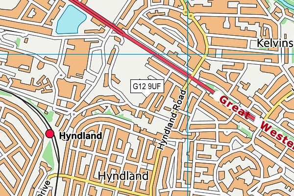 G12 9UF map - OS VectorMap District (Ordnance Survey) G12 9UF map - OS VectorMap District (Ordnance Survey)