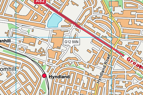 G12 9XN map - OS VectorMap District (Ordnance Survey) G12 9XN map - OS VectorMap District (Ordnance Survey)