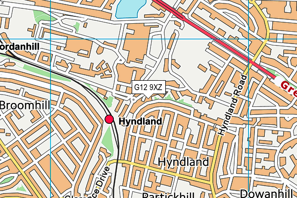 G12 9XZ map - OS VectorMap District (Ordnance Survey) G12 9XZ map - OS VectorMap District (Ordnance Survey)