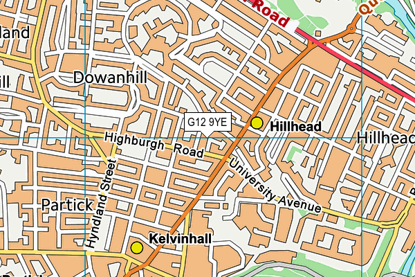 G12 9YE map - OS VectorMap District (Ordnance Survey) G12 9YE map - OS VectorMap District (Ordnance Survey)