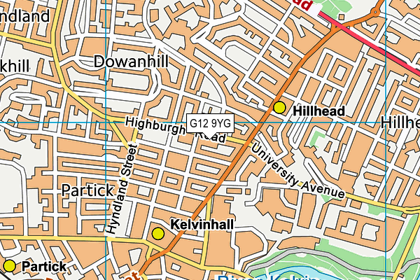 G12 9YG map - OS VectorMap District (Ordnance Survey) G12 9YG map - OS VectorMap District (Ordnance Survey)