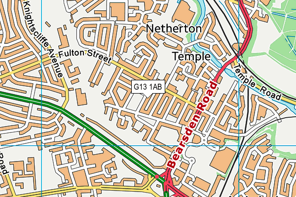 G13 1AB map - OS VectorMap District (Ordnance Survey) G13 1AB map - OS VectorMap District (Ordnance Survey)