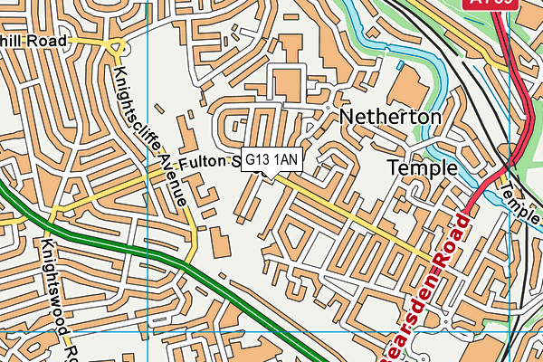 G13 1AN map - OS VectorMap District (Ordnance Survey)