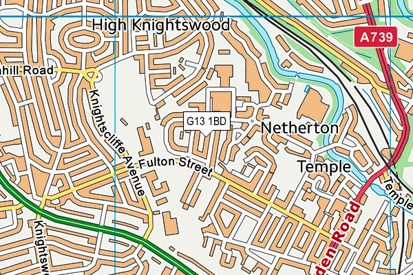 G13 1BD map - OS VectorMap District (Ordnance Survey) G13 1BD map - OS VectorMap District (Ordnance Survey)