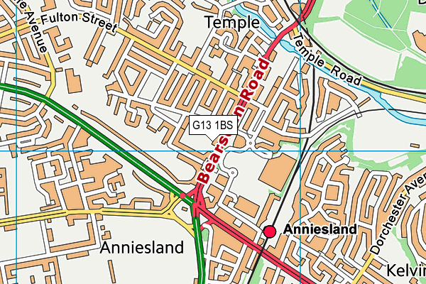 G13 1BS map - OS VectorMap District (Ordnance Survey) G13 1BS map - OS VectorMap District (Ordnance Survey)