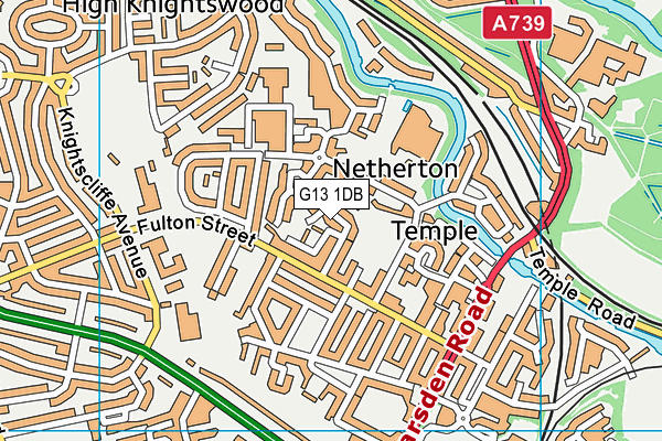G13 1DB map - OS VectorMap District (Ordnance Survey) G13 1DB map - OS VectorMap District (Ordnance Survey)