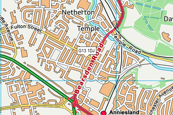 G13 1DJ map - OS VectorMap District (Ordnance Survey) G13 1DJ map - OS VectorMap District (Ordnance Survey)