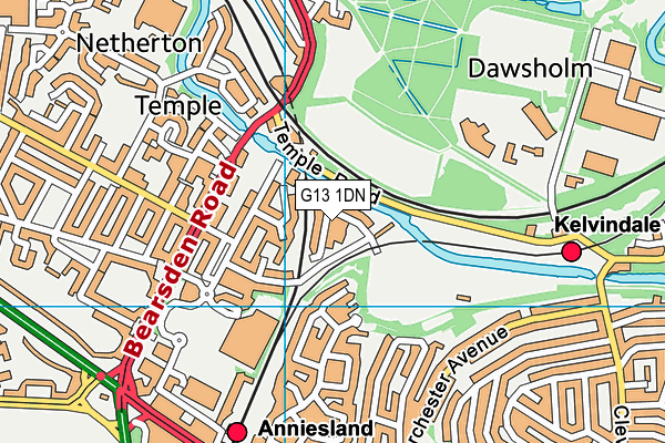 G13 1DN map - OS VectorMap District (Ordnance Survey) G13 1DN map - OS VectorMap District (Ordnance Survey)