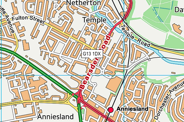 G13 1DX map - OS VectorMap District (Ordnance Survey) G13 1DX map - OS VectorMap District (Ordnance Survey)