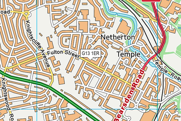 G13 1ER map - OS VectorMap District (Ordnance Survey)