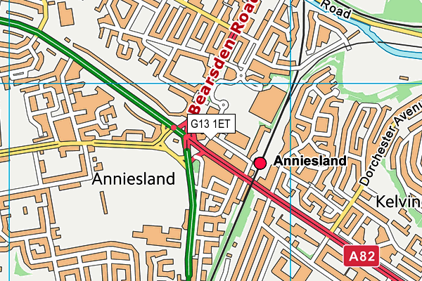 G13 1ET map - OS VectorMap District (Ordnance Survey) G13 1ET map - OS VectorMap District (Ordnance Survey)